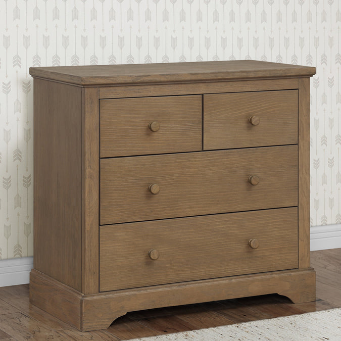Rustic Acorn (1383) 13-Paloma 4 Drawer Dresser with Changing Top and Interlocking Drawers
