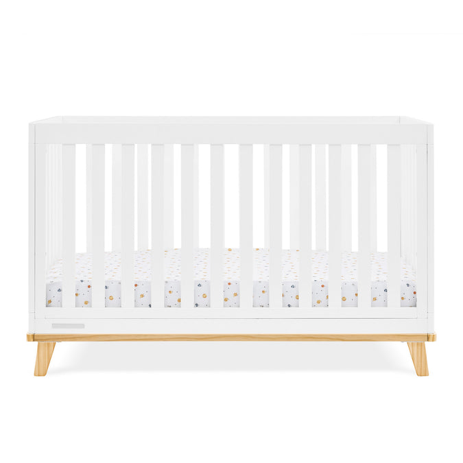 DCB: Bianca White with Natural (123) 32-Frankie 4-in-1 Convertible Crib