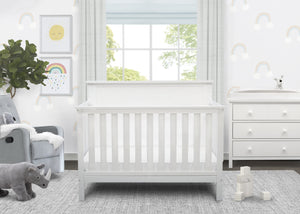 Textured White (1349) 1-Middleton 4-in-1 Convertible Baby Crib