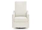 White swivel chair on a white background 32-Andie Nursery Glider Swivel Chair with LiveSmart Fabric