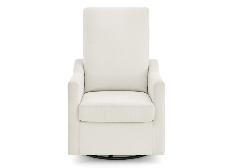 White swivel chair on a white background 32-Andie Nursery Glider Swivel Chair with LiveSmart Fabric