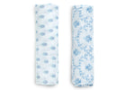 Blue Botanicals (3035) 8-100% Cotton Muslin Baby Receiving Blankets - 2 Pack