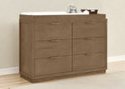 Aged Oak (845) 1-Forever 6 Drawer Dresser with Interlocking Drawers - Naturals Collection