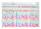 Hearts (3014) 15-Bed Tent - Curtain Set for Twin Loft or Bunk Bed (Bed Sold Separately)