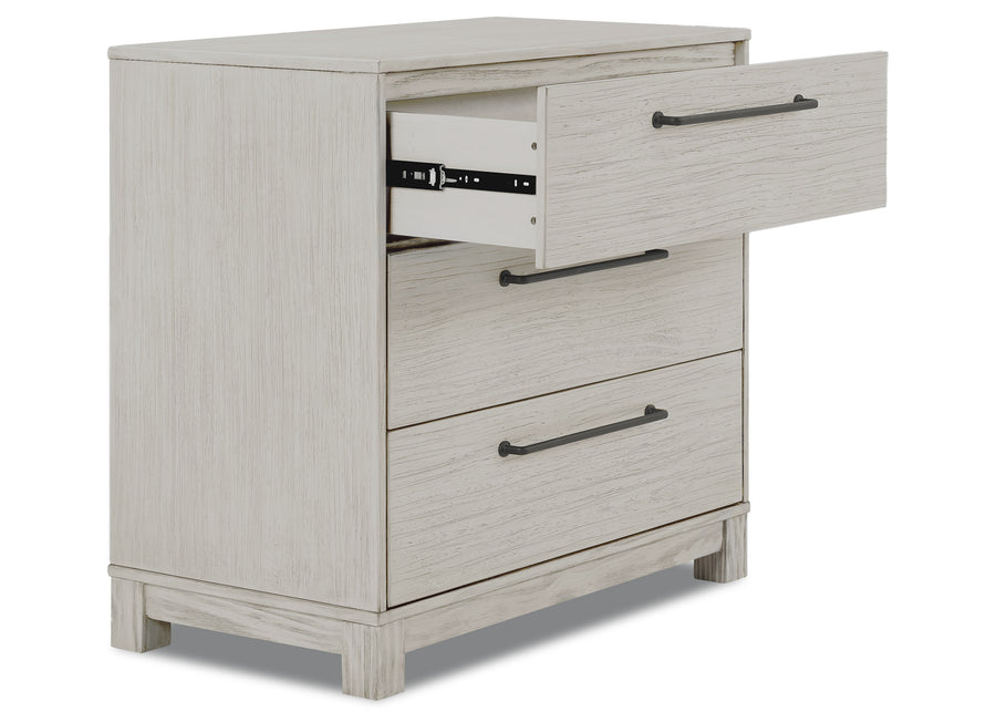 Rustic Mist (1373) 4-Rustic 3 Drawer Dresser with Interlocking Drawers