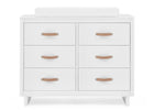 Bianca White (130) 7-babyGap Skye 6 Drawer Dresser with Interlocking Drawers