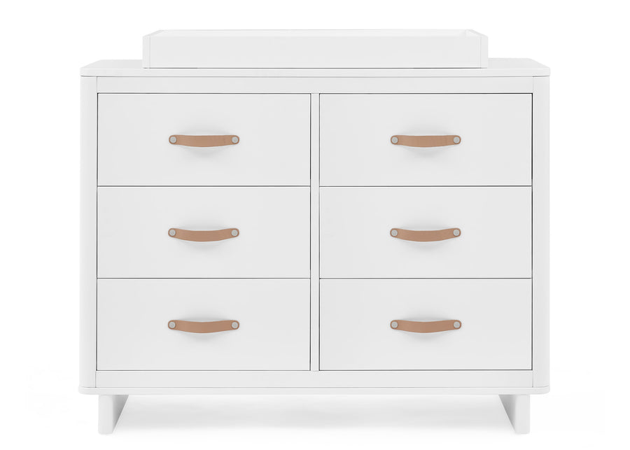 Bianca White (130) 7-babyGap Skye 6 Drawer Dresser with Interlocking Drawers