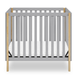 DCB: Grey with Natural (1359) 6-Gio Mini Crib with 2.75-Inch Mattress