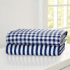Navy Gingham (3220) 6-Blue Gingham Fitted Crib Sheets - 2 Pack