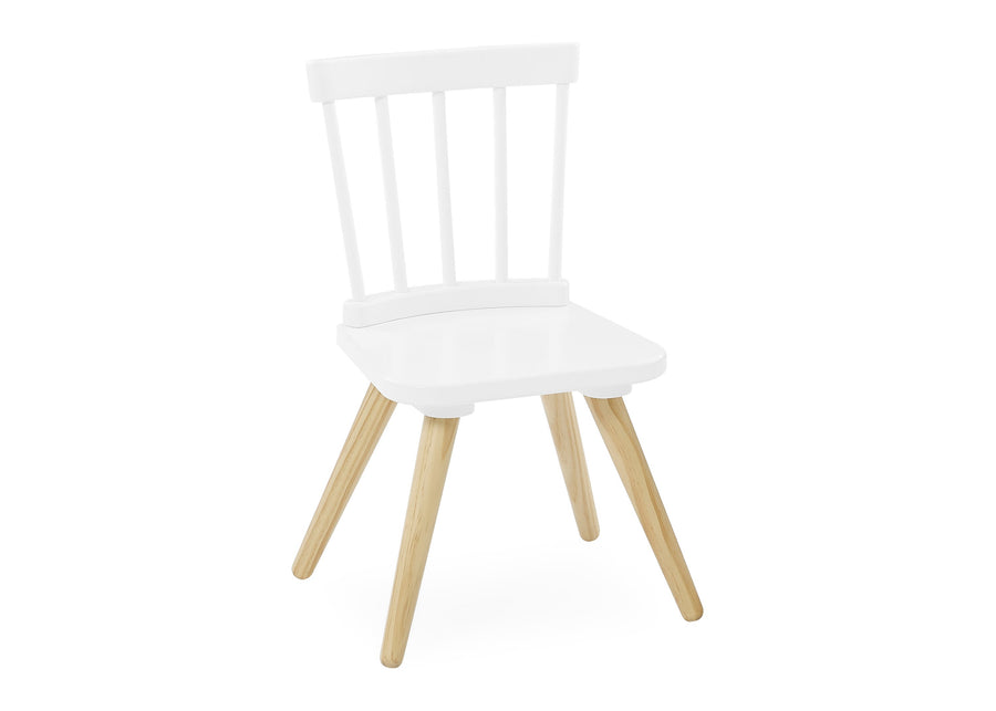 Bianca White with Natural (123) 4-Essex Desk & Chair Set