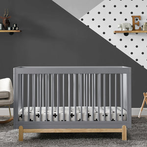 Grey with Natural (1359) 22-Poppy 4-in-1 Convertible Crib