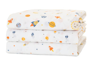 Space Exploration (3235) 7-Fitted Crib Sheets - 3 Pack