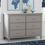 Haven 6 Drawer Dresser with Interlocking Drawers - Grey (026) - Accessories