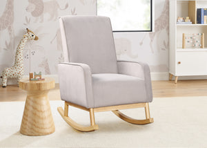 Cloud Grey with Natural (1435) 0-Drew Rocking Chair