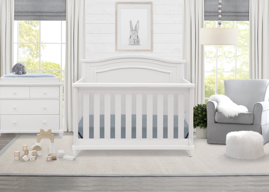 Bianca White (130) 7-Belmont 4-in-1 Convertible Crib