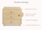Natural Sandstone (1544) 19-Ari 3 Drawer Dresser with Changing Top