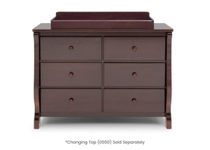 Dark Chocolate (207) 24-Canton / Eclipse 6 Drawer Dresser with Interlocking Drawers