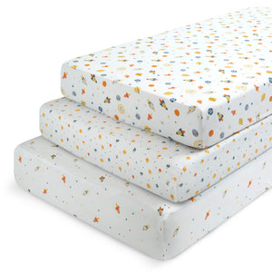 DCB: Space Exploration (3235) 8-Fitted Crib Sheets - 3 Pack