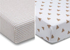 Tan Teddy Bears & Stripes (2407) 3-babyGap Tan Teddy Bears & Stripes 100% Organic Cotton Crib Sheets - 2 Pack