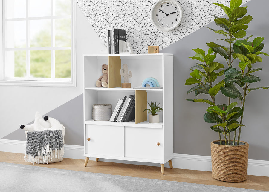Bianca White with Natural (123) 1-Essex Bookcase