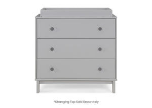 Grey with Dark Grey (1478) 4-babyGap Legacy 3 Drawer Dresser with Interlocking Drawers