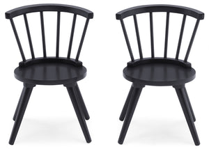 Midnight Grey (1360) 8-Windsor Table & 2 Chair Set
