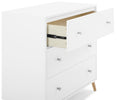 Bianca White with Natural (123) 19-Jordan 3 Drawer Dresser with Interlocking Drawers