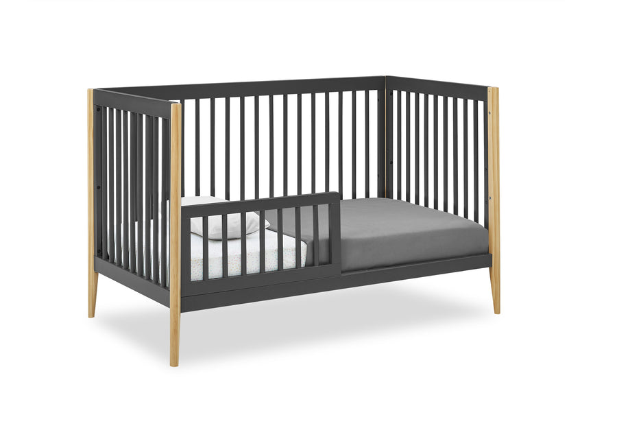 Charcoal Grey with Natural (1410) 11-Casey 6-in-1 Convertible Crib