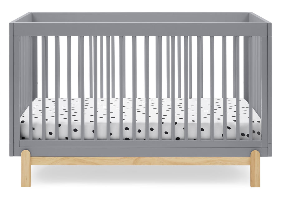 DCB: Grey with Natural (1359) 7-Poppy 4-in-1 Convertible Crib