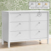 Bianca White (130) 29-Brooks 6 Drawer Dresser with Interlocking Drawers