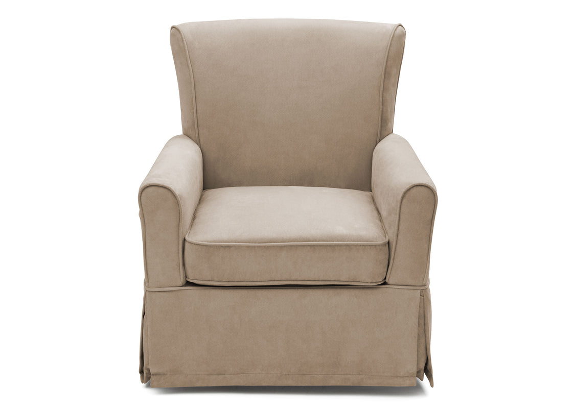 Beige armchair on a white background