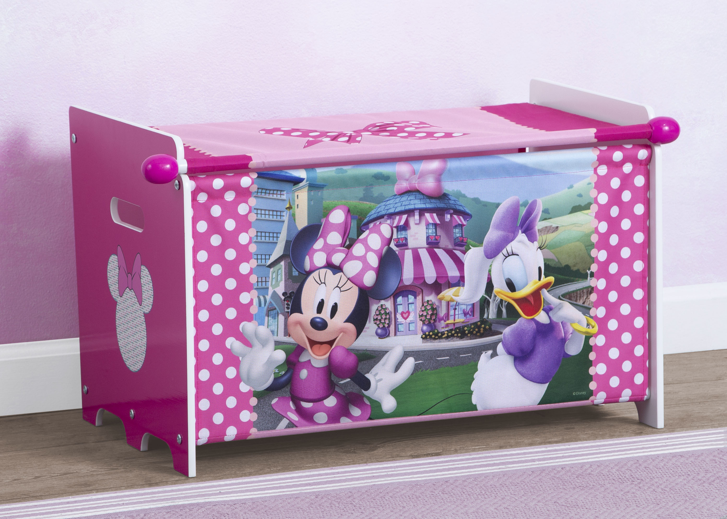 Minnie Mouse Toy Box with Retractable Fabric Top | Delta Children