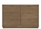 DCB: Aged Oak (845) 2-Forever 6 Drawer Dresser with Interlocking Drawers - Naturals Collection