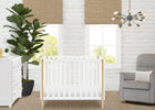 Bianca White with Natural (123) 1-Gio Mini Crib with 2.75-Inch Mattress