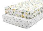 Safari Friends (3414) 9-Pink Floral Fitted Crib Sheets - 2 Pack