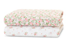 Pink Floral (3034) 5-Pink Floral Fitted Crib Sheets - 2 Pack