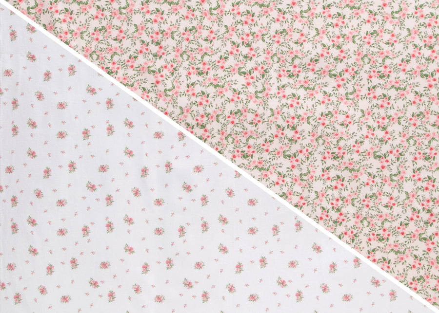 Pink Floral (3034) 3-100% Cotton Flannel Baby Receiving Blankets - 2 Pack
