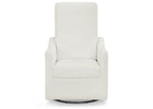 White recliner chair on a white background 17-Andie Nursery Glider Swivel Chair with LiveSmart Fabric