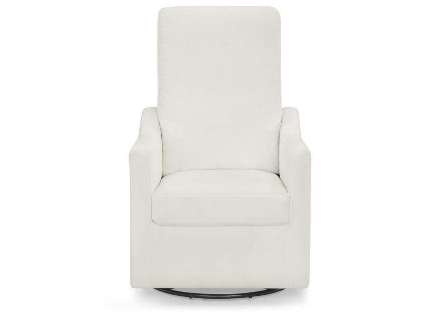 White recliner chair on a white background 17-Andie Nursery Glider Swivel Chair with LiveSmart Fabric