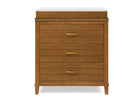 Chestnut (836) 3-Phoebe 3 Drawer Dresser with Interlocking Drawers