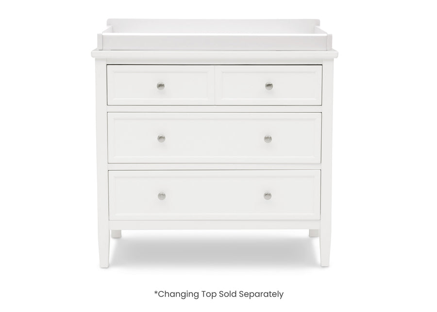 Bianca White (130) 12-Epic 3 Drawer Dresser