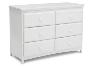 Bianca White (130) 8-Emerson 6 Drawer Dresser with Interlocking Drawers