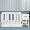 Bianca White (130) 45-Maya 5-in-1 Convertible Crib and Changer with Storage