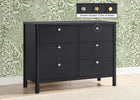 Midnight Grey (1360) 1-Brooks 6 Drawer Dresser with Interlocking Drawers