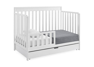 Bianca White (130) 27-Mercer 6-in-1 Convertible Crib with Storage Trundle