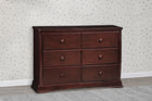 Black Cherry Espresso (607) 12-Bentley 6 Drawer Dresser