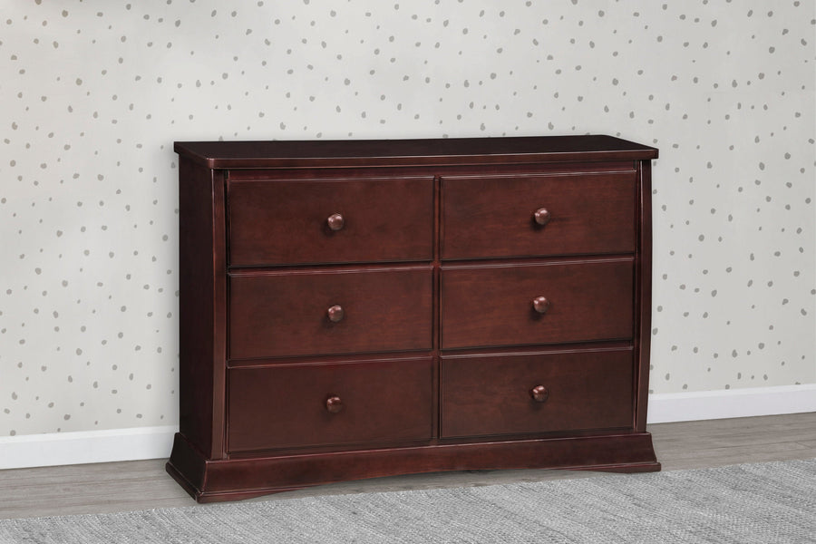Black Cherry Espresso (607) 12-Bentley 6 Drawer Dresser