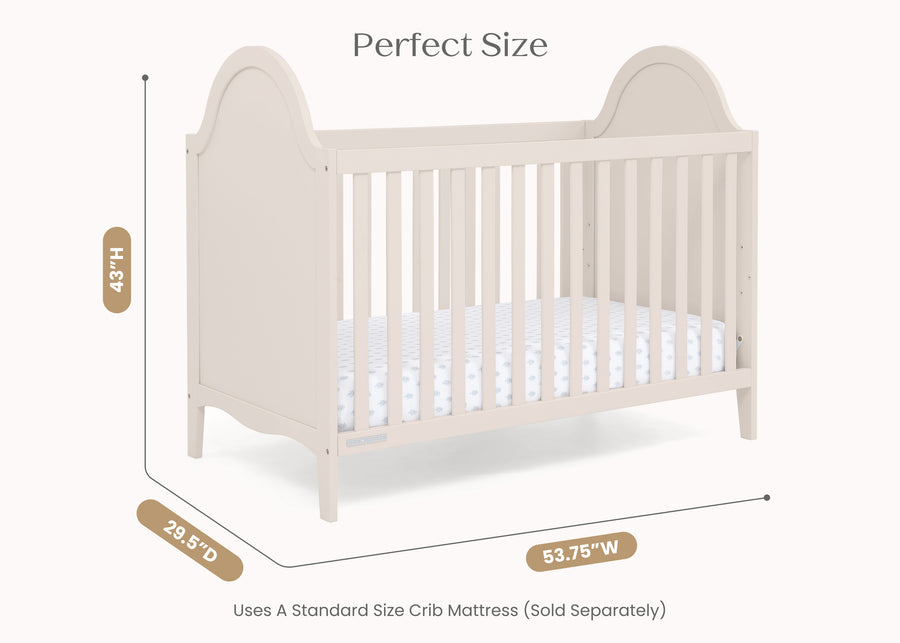 Soft Beige (1560) 6-Willa 4-in-1 Convertible Crib