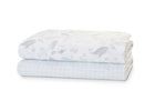 Sea Life (3236) 19-Blue Botanicals Fitted Crib Sheets - 2 Pack