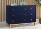 Navy with Natural (1481) 1-babyGap Legacy 6 Drawer Dresser with Leather Pulls and Interlocking Drawers